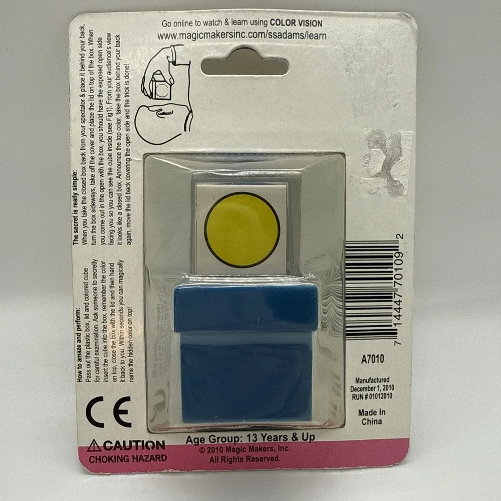Vintage ADAMS Pranks Magic Trick‎ Color Vision Brand New Sioux Falls 13+